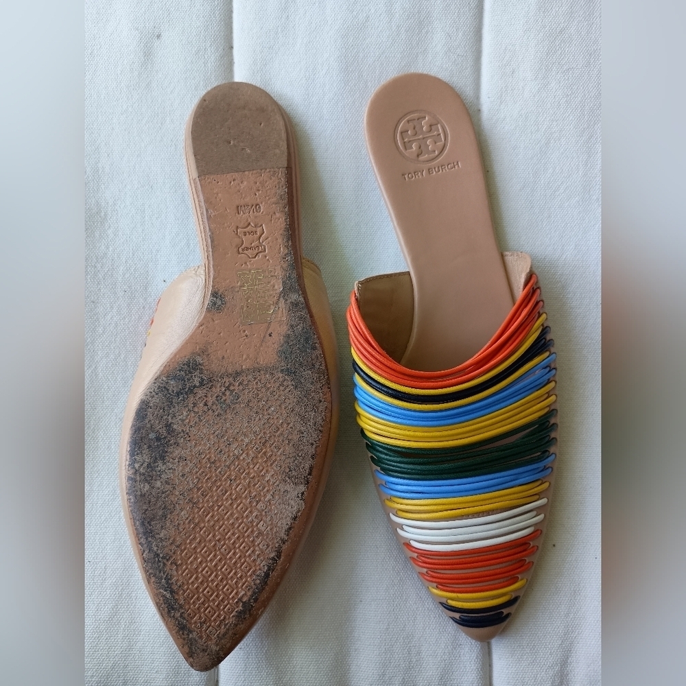 Tory Burch Red and Orange Mules with Pointed Toe_6.5 - Picture 4 of 4